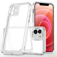 Crystal Clear Shockproof PC + TPU Protective Case, For iPhone 13 mini, For iPhone 13, For iPhone 13 Pro, For iPhone 13 Pro Max, For iPhone 12 mini, For iPhone 12, For iPhone 12 Pro, For iPhone 12 Pro Max, For iPhone 11, For iPhone 11 Pro