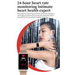 ZX19 1.45 inch HD Screen Bluetooth 5.0 IP68 Waterproof Women Smart Watch, Support Sleep Monitor / Menstrual Cycle Reminder / Heart Rate Monitor / Blood Oxygen Monitoring, Style: Milanese Strap, Milanese Strap(Gold), Milanese Strap(Silver)