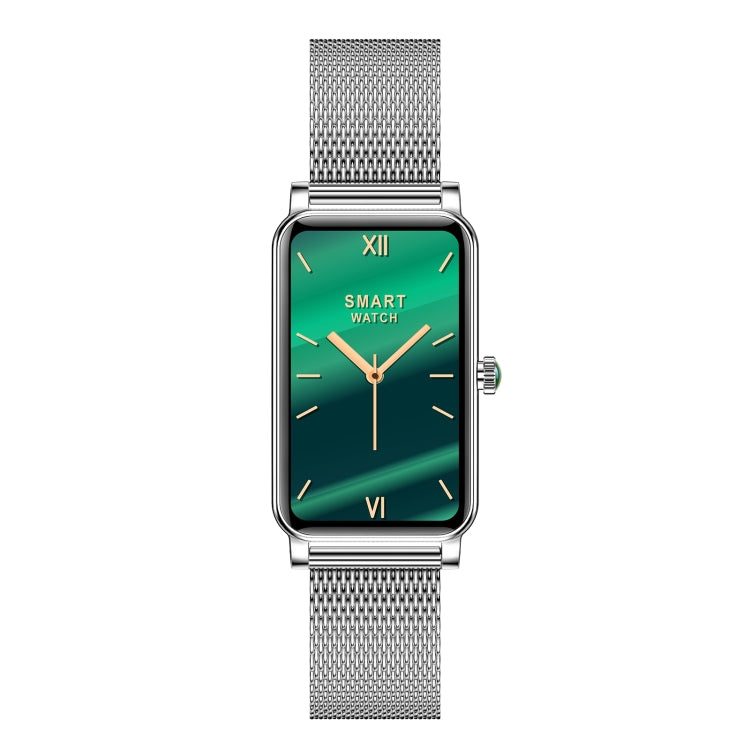 ZX19 1.45 inch HD Screen Bluetooth 5.0 IP68 Waterproof Women Smart Watch, Support Sleep Monitor / Menstrual Cycle Reminder / Heart Rate Monitor / Blood Oxygen Monitoring, Style: Steel Strap