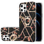 Para iPhone 12 / 12 Pro / Flor negra