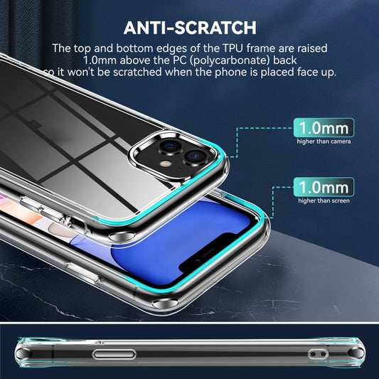 TPU + PC Transparent Shockproof Protective Case, For iPhone 11, For iPhone 11 Pro, For iPhone 11 Pro Max, For iPhone 12 Pro Max, For iPhone 12 Pro, For iPhone 12