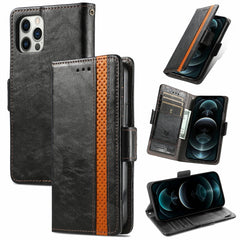 CaseNeo Business Splicing Dual Magnetic Buckle Horizontal Flip PU Leather Case with Holder & Card Slots & Wallet, For iPhone 6, For iPhone 7 / 8 / SE(2020), For iPhone 13, For iPhone 13 Pro Max, For iPhone 13 Mini