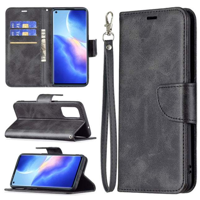Retro Lambskin Texture Pure Color Horizontal Flip PU Leather Case with Holder & Card Slots & Wallet & Lanyard, For OPPO Reno5 5G, For OPPO Reno6 5G, For OPPO Realme 8/Realme 8 Pro, For OPPO Realme C15/C12/C25