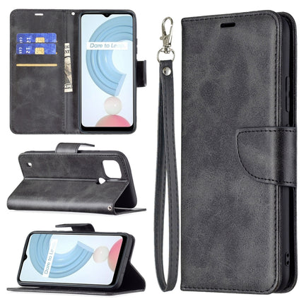 Retro Lambskin Texture Pure Color Horizontal Flip PU Leather Case with Holder & Card Slots & Wallet & Lanyard, For OPPO Realme C21/C20, For OPPO Realme 8 5G/Realme V13 5G