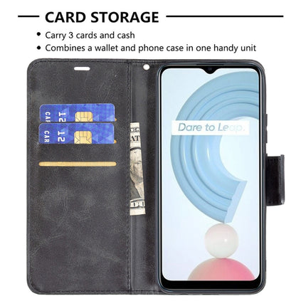 Retro Lambskin Texture Pure Color Horizontal Flip PU Leather Case with Holder & Card Slots & Wallet & Lanyard, For OPPO Realme C21/C20, For OPPO Realme 8 5G/Realme V13 5G
