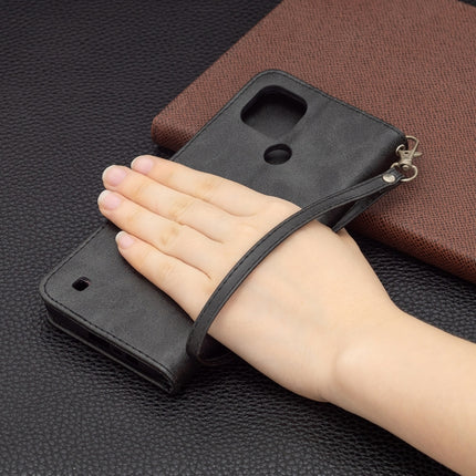 Retro Lambskin Texture Pure Color Horizontal Flip PU Leather Case with Holder & Card Slots & Wallet & Lanyard, For OPPO Realme C21/C20, For OPPO Realme 8 5G/Realme V13 5G