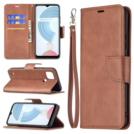 Retro Lambskin Texture Pure Color Horizontal Flip PU Leather Case with Holder & Card Slots & Wallet & Lanyard, For OPPO Realme C21/C20, For OPPO Realme 8 5G/Realme V13 5G
