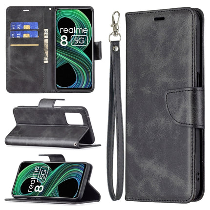 Retro Lambskin Texture Pure Color Horizontal Flip PU Leather Case with Holder & Card Slots & Wallet & Lanyard, For OPPO Realme C21/C20, For OPPO Realme 8 5G/Realme V13 5G