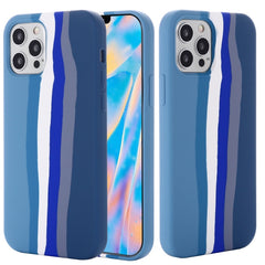 Rainbow Liquid Silicone Shockproof Full Coverage Protective Case, For iPhone 13 mini, For iPhone 13, For iPhone 13 Pro, For iPhone 13 Pro Max