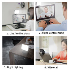 JSK-B1 USB Portable Ten-level Brightness Adjustable Live Conference Desktop LED Fill Light, Color Temperature: 3000-6500K