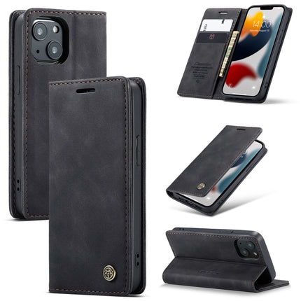 CaseMe-013 - Funda de piel con tapa horizontal multifuncional retro esmerilada con ranura para tarjetas, soporte y billetera, para iPhone 13 mini, iPhone 13, iPhone 13 Pro, iPhone 13 Pro Max