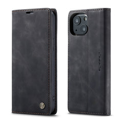 CaseMe-013 - Funda de piel con tapa horizontal multifuncional retro esmerilada con ranura para tarjetas, soporte y billetera, para iPhone 13 mini, iPhone 13, iPhone 13 Pro, iPhone 13 Pro Max
