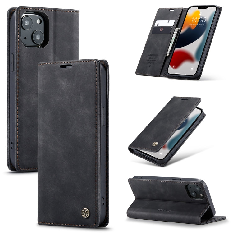 CaseMe-013 - Funda de piel con tapa horizontal multifuncional retro esmerilada con ranura para tarjetas, soporte y billetera, para iPhone 13 mini, iPhone 13, iPhone 13 Pro, iPhone 13 Pro Max
