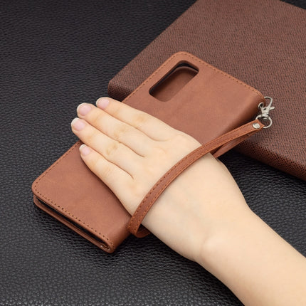 Retro Lambskin Texture Pure Color Horizontal Flip PU Leather Case with Holder & Card Slots & Wallet & Lanyard, For vivo Y20, For vivo Y51 2020 / Y51a / Y51s