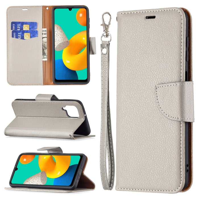 Litchi Texture Pure Color Horizontal Flip Leather Case with Holder & Card Slots & Wallet & Lanyard, For Samsung Galaxy M32
