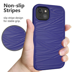 Funda protectora a prueba de golpes de silicona y PC con patrón de ondas 3 en 1, para iPhone 13 mini, para iPhone 13, para iPhone 13 Pro, para iPhone 13 Pro Max