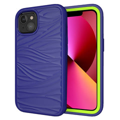 Funda protectora a prueba de golpes de silicona y PC con patrón de ondas 3 en 1, para iPhone 13 mini, para iPhone 13, para iPhone 13 Pro, para iPhone 13 Pro Max