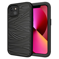 Funda protectora a prueba de golpes de silicona y PC con patrón de ondas 3 en 1, para iPhone 13 mini, para iPhone 13, para iPhone 13 Pro, para iPhone 13 Pro Max