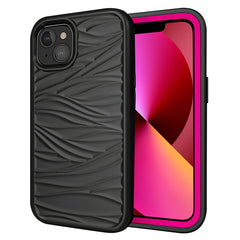 Funda protectora a prueba de golpes de silicona y PC con patrón de ondas 3 en 1, para iPhone 13 mini, para iPhone 13, para iPhone 13 Pro, para iPhone 13 Pro Max