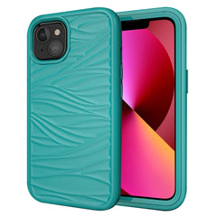 Funda protectora a prueba de golpes de silicona y PC con patrón de ondas 3 en 1, para iPhone 13 mini, para iPhone 13, para iPhone 13 Pro, para iPhone 13 Pro Max