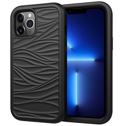 Wave Pattern 3 in 1 Silicone + PC Shockproof Protective Case