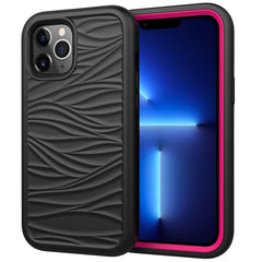 Funda protectora a prueba de golpes de silicona y PC con patrón de ondas 3 en 1, para iPhone 13 mini, para iPhone 13, para iPhone 13 Pro, para iPhone 13 Pro Max