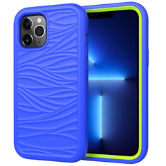 Funda protectora a prueba de golpes de silicona y PC con patrón de ondas 3 en 1, para iPhone 13 mini, para iPhone 13, para iPhone 13 Pro, para iPhone 13 Pro Max