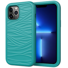 Funda protectora a prueba de golpes de silicona y PC con patrón de ondas 3 en 1, para iPhone 13 mini, para iPhone 13, para iPhone 13 Pro, para iPhone 13 Pro Max