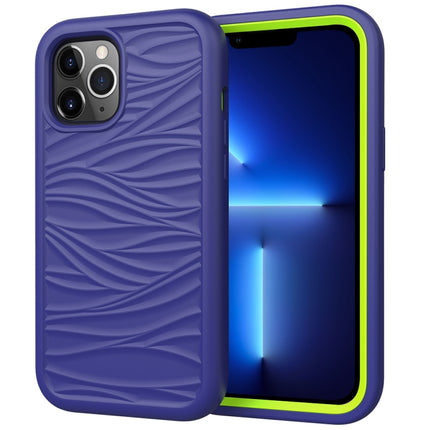 Wave Pattern 3 in 1 Silicone + PC Shockproof Protective Case, For iPhone 13 Pro Max