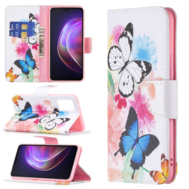 Colored Drawing Pattern Horizontal Flip Leather Case with Holder & Card Slots & Wallet, For vivo V21, For vivo Y11 / Y15 / Y12 / Y17