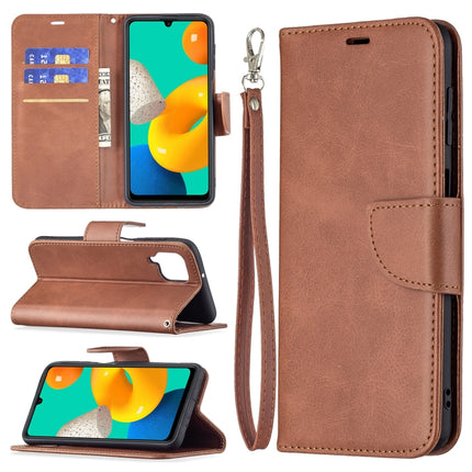 Retro Lambskin Texture Pure Color Horizontal Flip PU Leather Case with Holder & Card Slots & Wallet & Lanyard, For Samsung Galaxy M32
