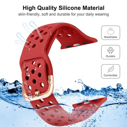 Silicone Replacement Watchband For Apple Watch Series, 7 41mm / 6 & SE & 5 & 4 40mm / 3 & 2 & 1 38mm