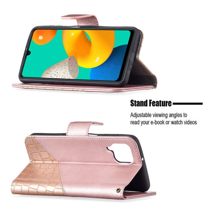 Matching Color Crocodile Texture Horizontal Flip PU Leather Case with Wallet & Holder & Card Slots, For Samsung Galaxy M32