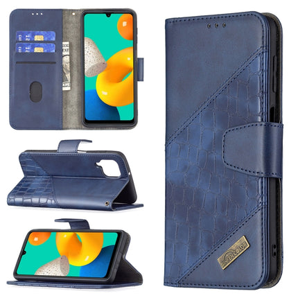 Matching Color Crocodile Texture Horizontal Flip PU Leather Case with Wallet & Holder & Card Slots, For Samsung Galaxy M32