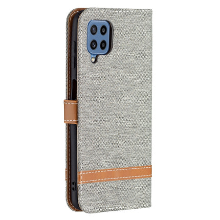 Color Matching Denim Texture Horizontal Flip Leather Case with Holder & Card Slots & Wallet & Lanyard, For Samsung Galaxy M32