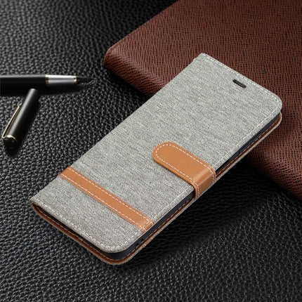 Color Matching Denim Texture Horizontal Flip Leather Case with Holder & Card Slots & Wallet & Lanyard, For Samsung Galaxy M32