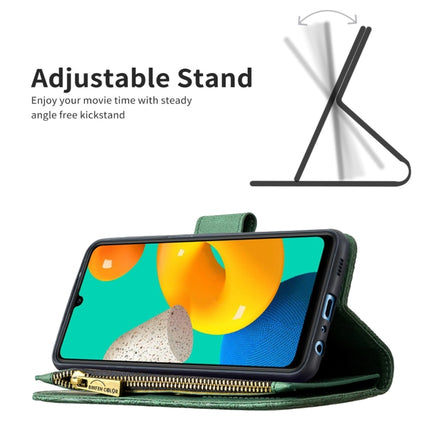 Flying Butterfly Embossing Pattern Zipper Horizontal Flip Leather Case with Holder & Card Slots & Wallet, For Samsung Galaxy M32