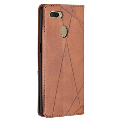 Rhombus Texture Horizontal Flip Magnetic Leather Case with Holder & Card Slots, For OPPO A7, For OPPO A15, For OPPO A54 4G / A55 5G, For OPPO A74 4G / F19 4G