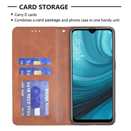 Rhombus Texture Horizontal Flip Magnetic Leather Case with Holder & Card Slots, For OPPO A7, For OPPO A15, For OPPO A54 4G / A55 5G, For OPPO A74 4G / F19 4G