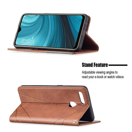 Rhombus Texture Horizontal Flip Magnetic Leather Case with Holder & Card Slots, For OPPO A7, For OPPO A15, For OPPO A54 4G / A55 5G, For OPPO A74 4G / F19 4G