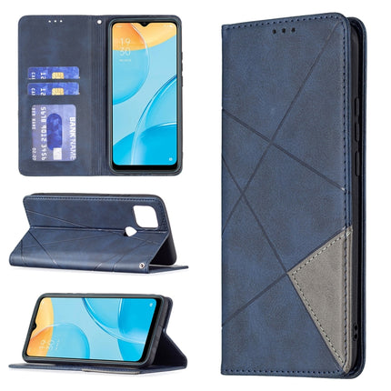 Rhombus Texture Horizontal Flip Magnetic Leather Case with Holder & Card Slots, For OPPO A7, For OPPO A15, For OPPO A54 4G / A55 5G, For OPPO A74 4G / F19 4G