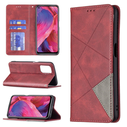 Rhombus Texture Horizontal Flip Magnetic Leather Case with Holder & Card Slots, For OPPO A74 5G / A93 5G / A54 5G, For OPPO A94 4G / Reno 5F / F19 Pro, For OPPO A94 5G / F19 Pro Plus / Reno5 Z 5G, For OPPO Reno5 Pro