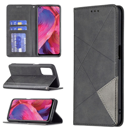 Rhombus Texture Horizontal Flip Magnetic Leather Case with Holder & Card Slots, For OPPO A74 5G / A93 5G / A54 5G, For OPPO A94 4G / Reno 5F / F19 Pro, For OPPO A94 5G / F19 Pro Plus / Reno5 Z 5G, For OPPO Reno5 Pro