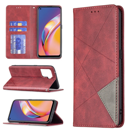 Rhombus Texture Horizontal Flip Magnetic Leather Case with Holder & Card Slots, For OPPO A74 5G / A93 5G / A54 5G, For OPPO A94 4G / Reno 5F / F19 Pro, For OPPO A94 5G / F19 Pro Plus / Reno5 Z 5G, For OPPO Reno5 Pro