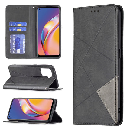 Rhombus Texture Horizontal Flip Magnetic Leather Case with Holder & Card Slots, For OPPO A74 5G / A93 5G / A54 5G, For OPPO A94 4G / Reno 5F / F19 Pro, For OPPO A94 5G / F19 Pro Plus / Reno5 Z 5G, For OPPO Reno5 Pro