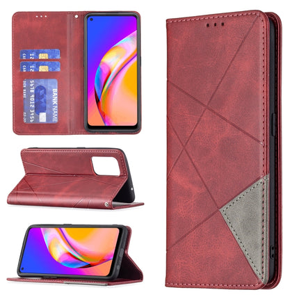 Rhombus Texture Horizontal Flip Magnetic Leather Case with Holder & Card Slots, For OPPO A74 5G / A93 5G / A54 5G, For OPPO A94 4G / Reno 5F / F19 Pro, For OPPO A94 5G / F19 Pro Plus / Reno5 Z 5G, For OPPO Reno5 Pro