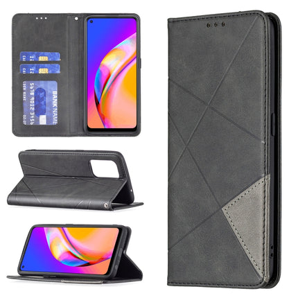 Rhombus Texture Horizontal Flip Magnetic Leather Case with Holder & Card Slots, For OPPO A74 5G / A93 5G / A54 5G, For OPPO A94 4G / Reno 5F / F19 Pro, For OPPO A94 5G / F19 Pro Plus / Reno5 Z 5G, For OPPO Reno5 Pro