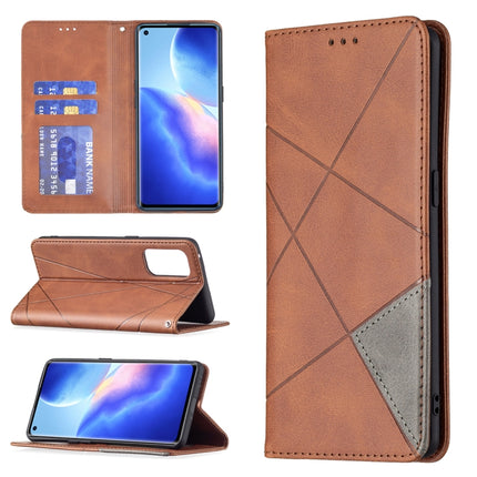 Rhombus Texture Horizontal Flip Magnetic Leather Case with Holder & Card Slots, For OPPO A74 5G / A93 5G / A54 5G, For OPPO A94 4G / Reno 5F / F19 Pro, For OPPO A94 5G / F19 Pro Plus / Reno5 Z 5G, For OPPO Reno5 Pro