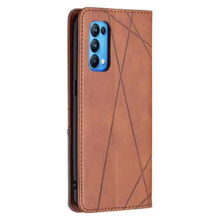 Rhombus Texture Horizontal Flip Magnetic Leather Case with Holder & Card Slots, For OPPO Reno5, For OPPO Reno6, For OPPO Realme 8 / 8 Pro, For OPPO Realme C15 / C12 / C25