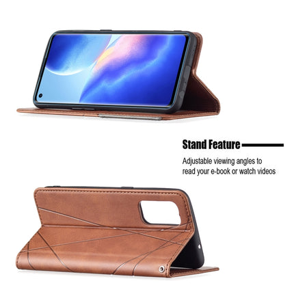 Rhombus Texture Horizontal Flip Magnetic Leather Case with Holder & Card Slots, For OPPO Reno5, For OPPO Reno6, For OPPO Realme 8 / 8 Pro, For OPPO Realme C15 / C12 / C25